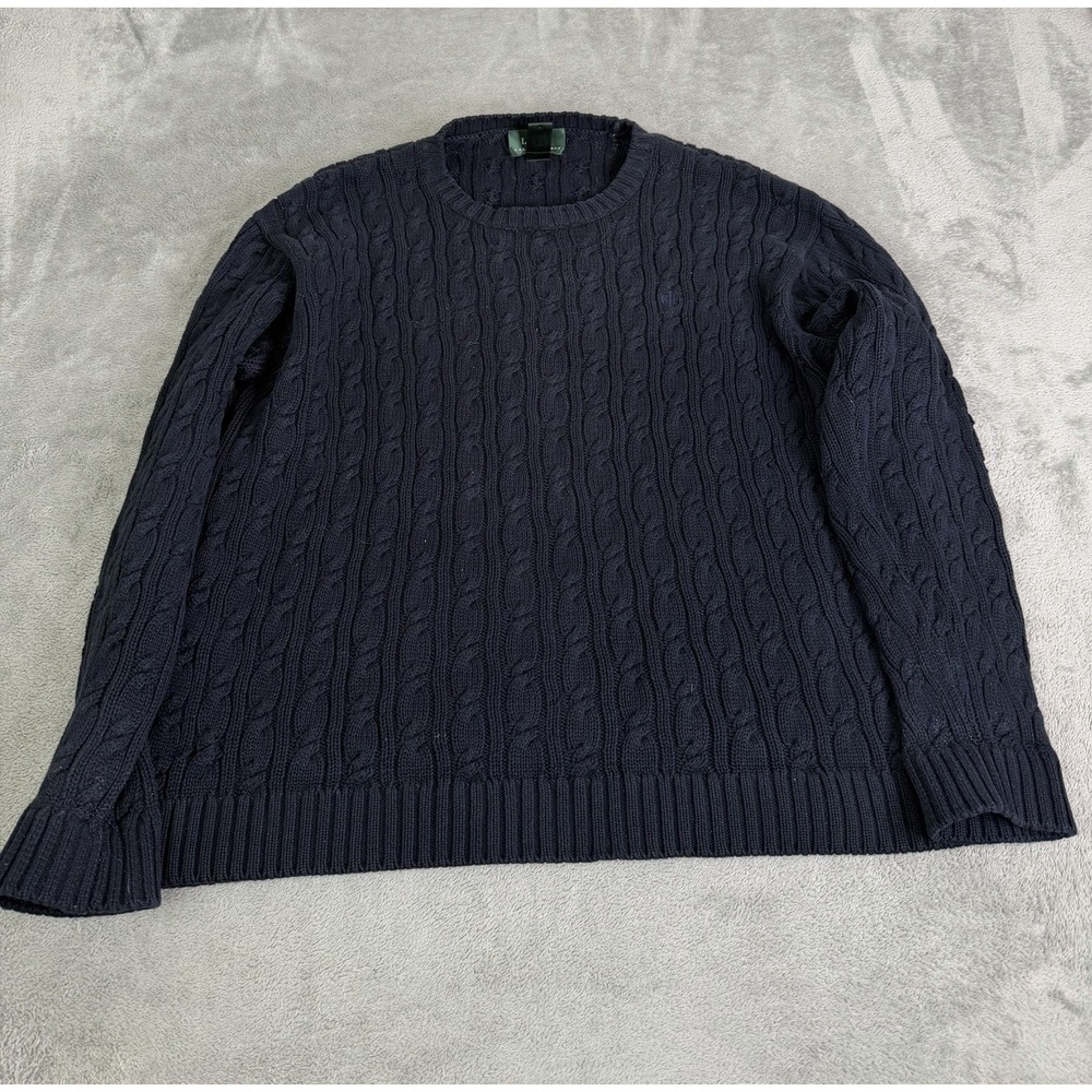 Lauren Ralph Lauren Cable Knit Sweater Women's Size Large Blue